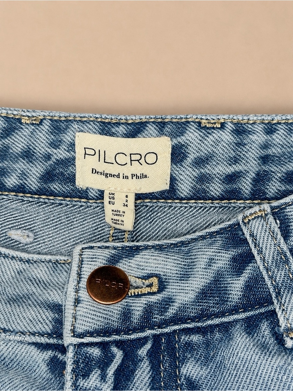 Pilcro Light Blue Denim Maxi Skirt with Front Slit - Picture 4 of 7